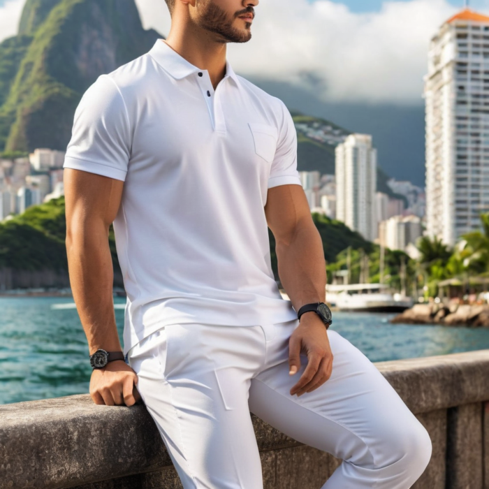 Camisa Polo Manga Curta Masculina